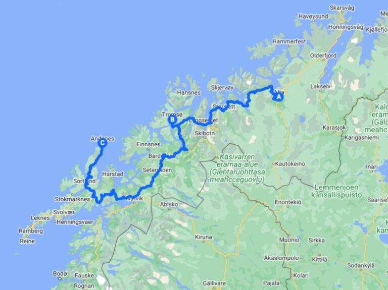 Norvegia settentrionale on the road da Alta ad Andenes, passando per Tromsø