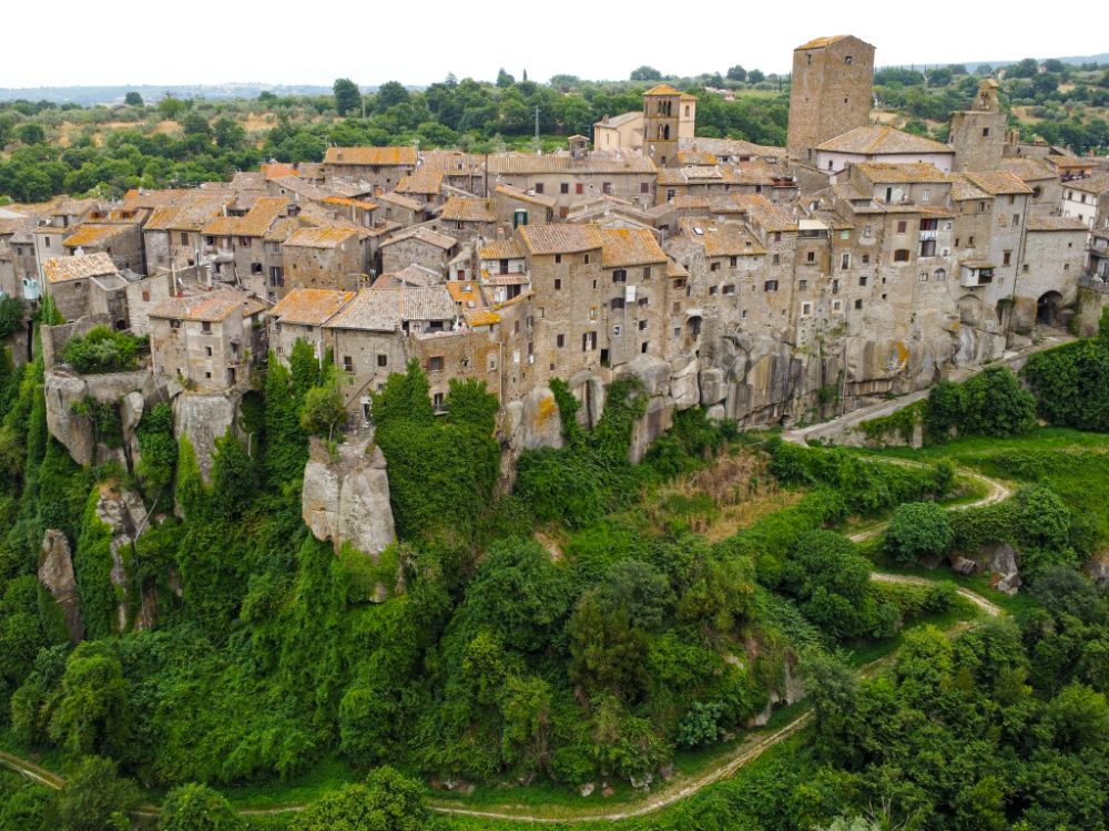 Vista dall'alto di Vitorchiano.